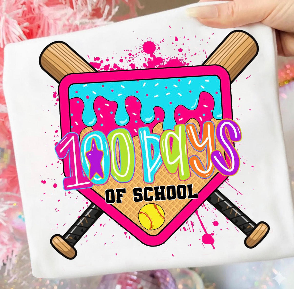 Neon Drip 100 Days of School
