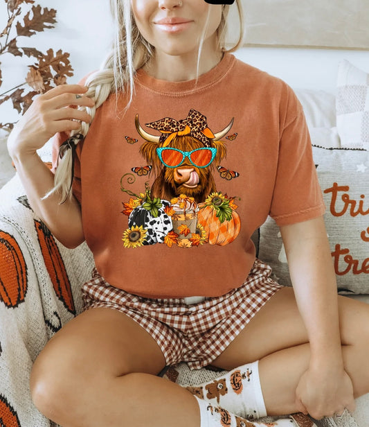 Fall Highland Cow