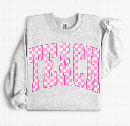 Teach Pink Checkered
