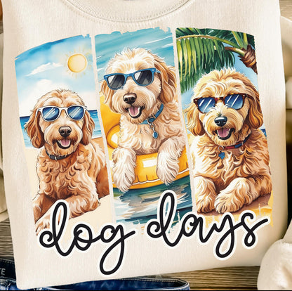 Golden-Doodle Brushstrokes Dog Days (E)