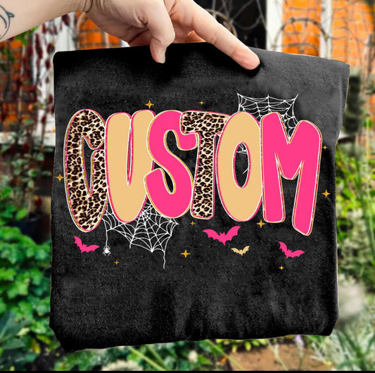 Custom Halloween Hot Pink Leopard Design (E)