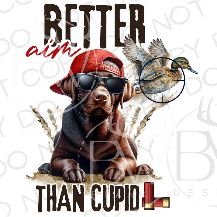 Youth Better Aim Than Cupid Choc Lab