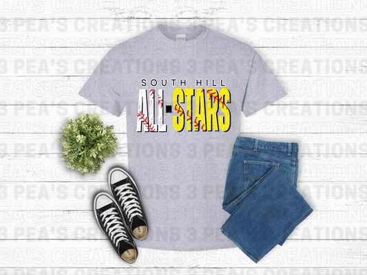 All Stars Baseball and Softball Words