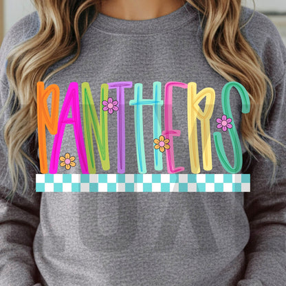 Panthers Pastel Checkered