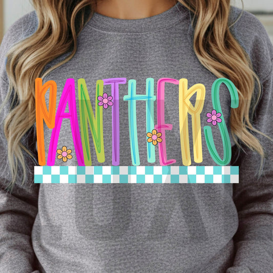 Panthers Pastel Checkered