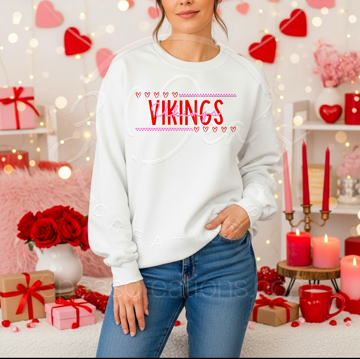 Vikings Checkered Hearts