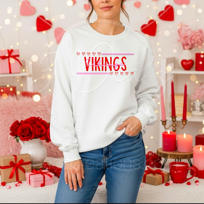 Vikings Checkered Hearts