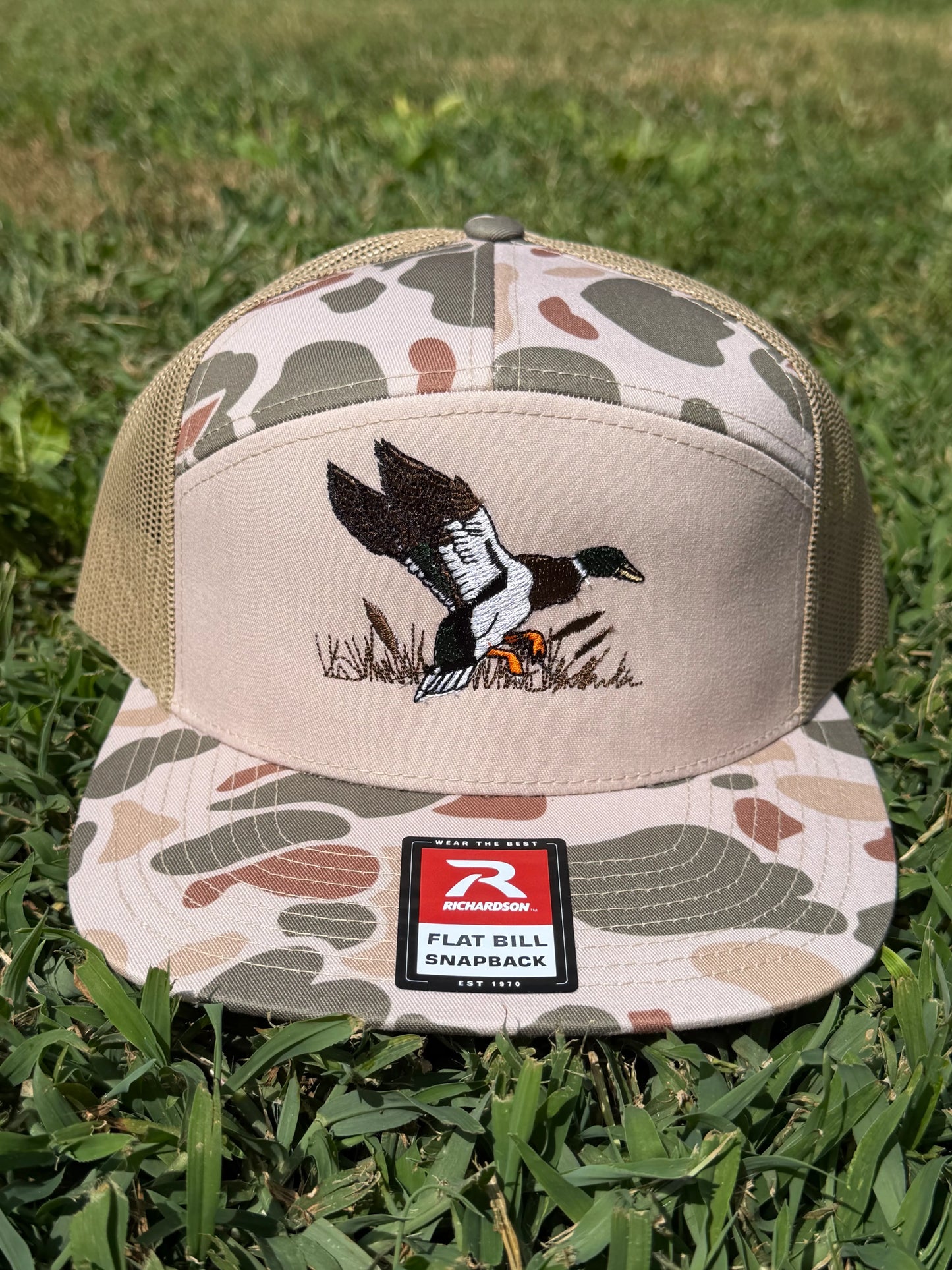 Duck Embroidered Camo Hat