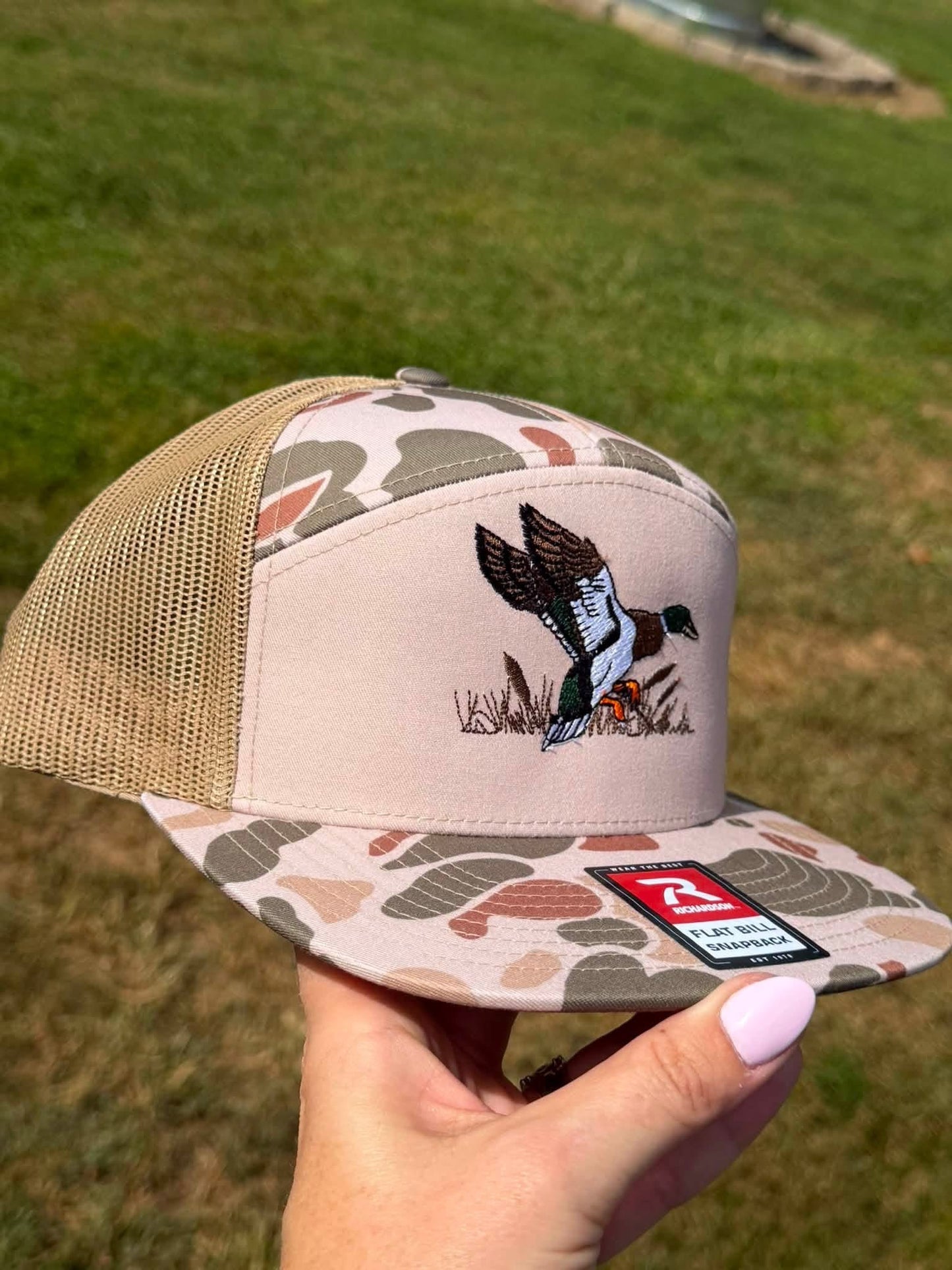 Duck Embroidered Camo Hat