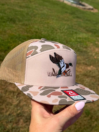 Duck Embroidered Camo Hat