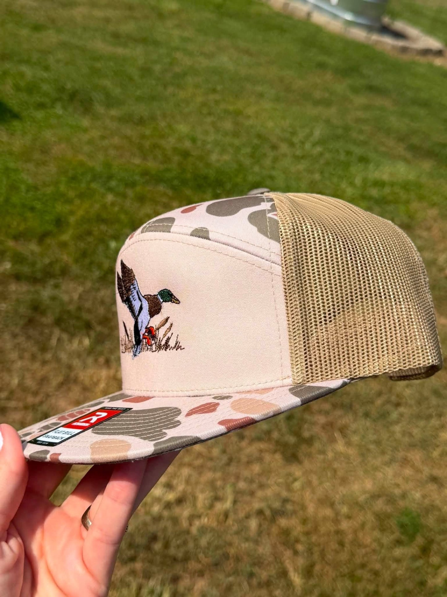 Duck Embroidered Camo Hat