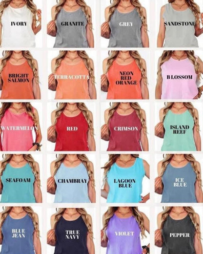 Embroidered Monogram Comfort Colors Tank
