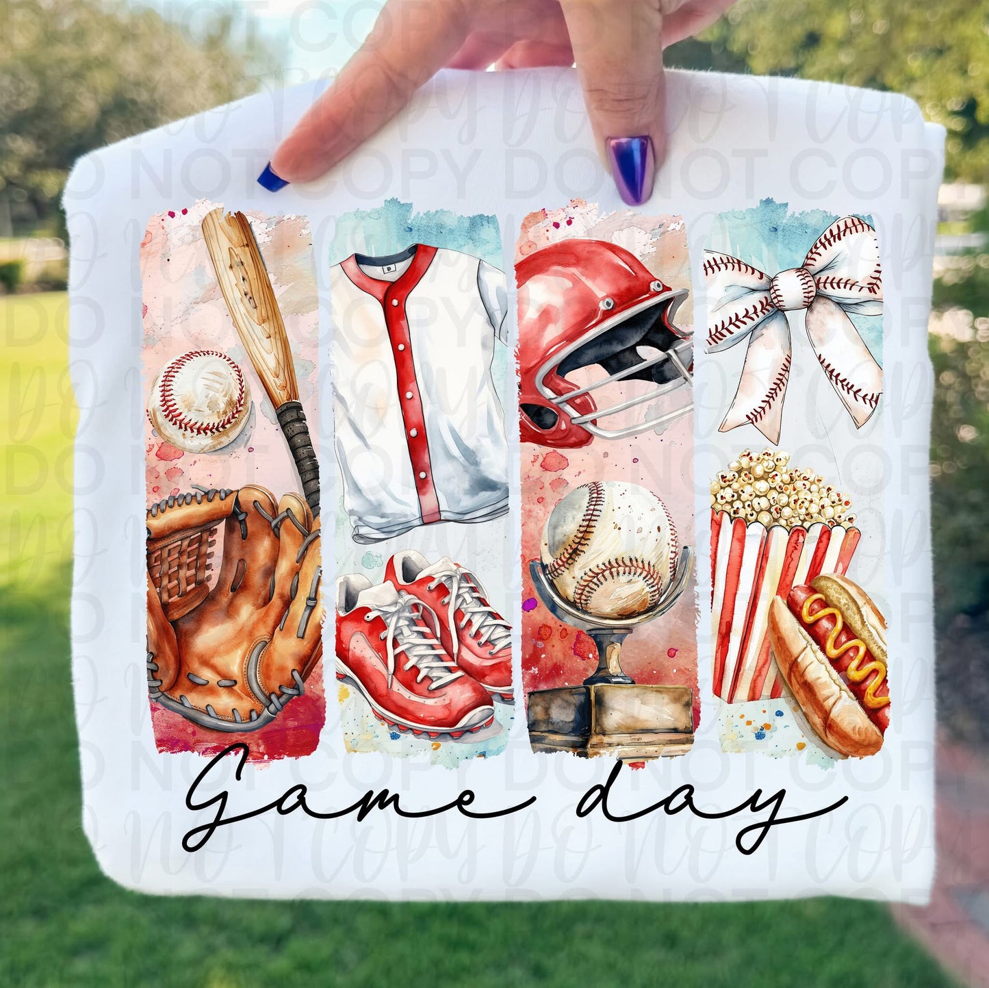 Game Day Baseball Brushstrokes