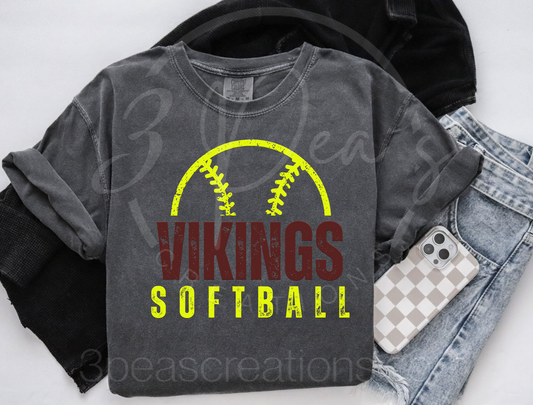 Vikings Distressed Softball