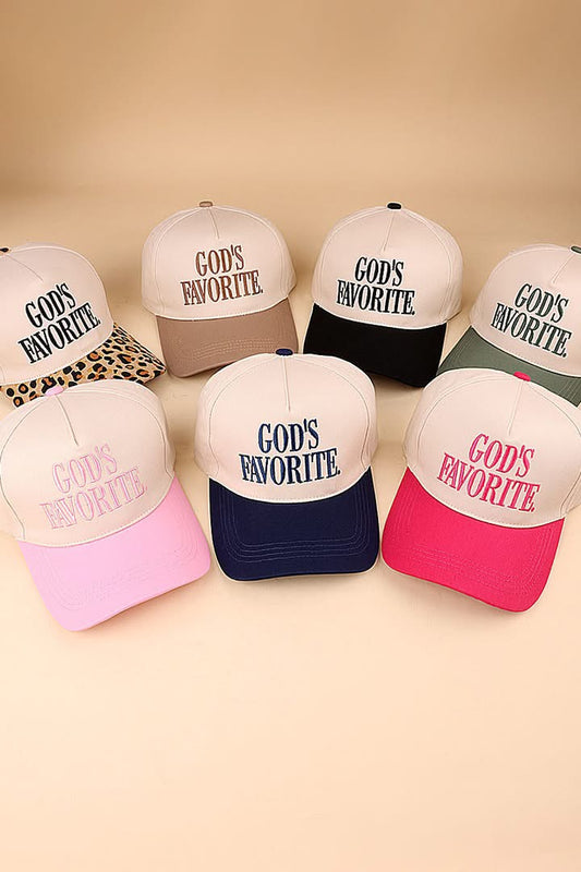 Colorful Brim Embroidered Hats
