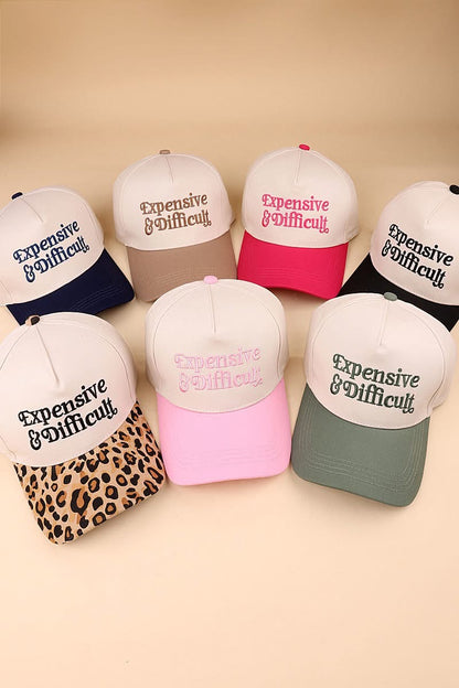 Colorful Brim Embroidered Hats