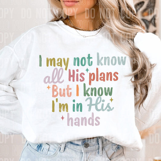 I May Not Know All His Plans