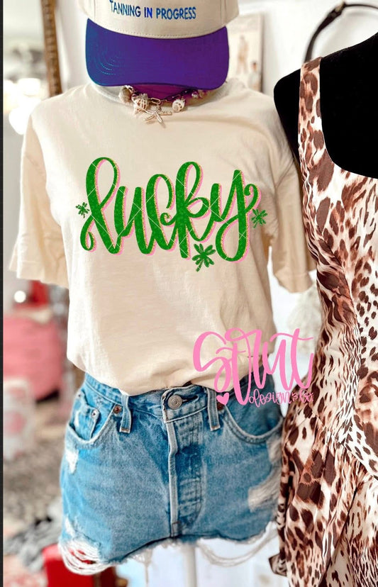 Lucky Script with Pink