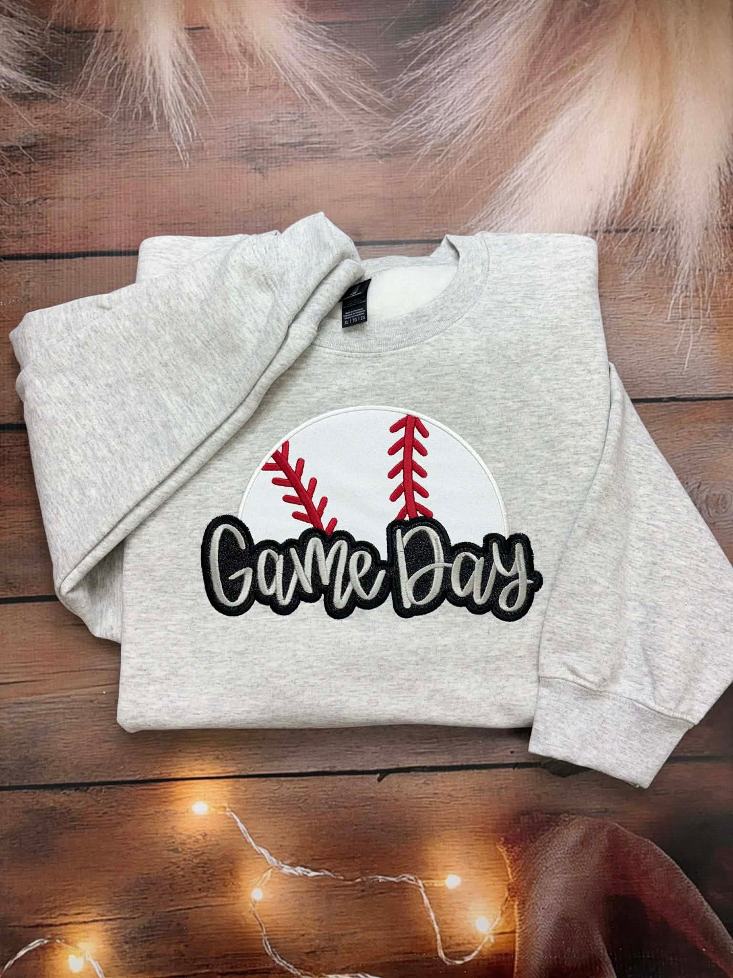 Glitter Game Day Embroidery