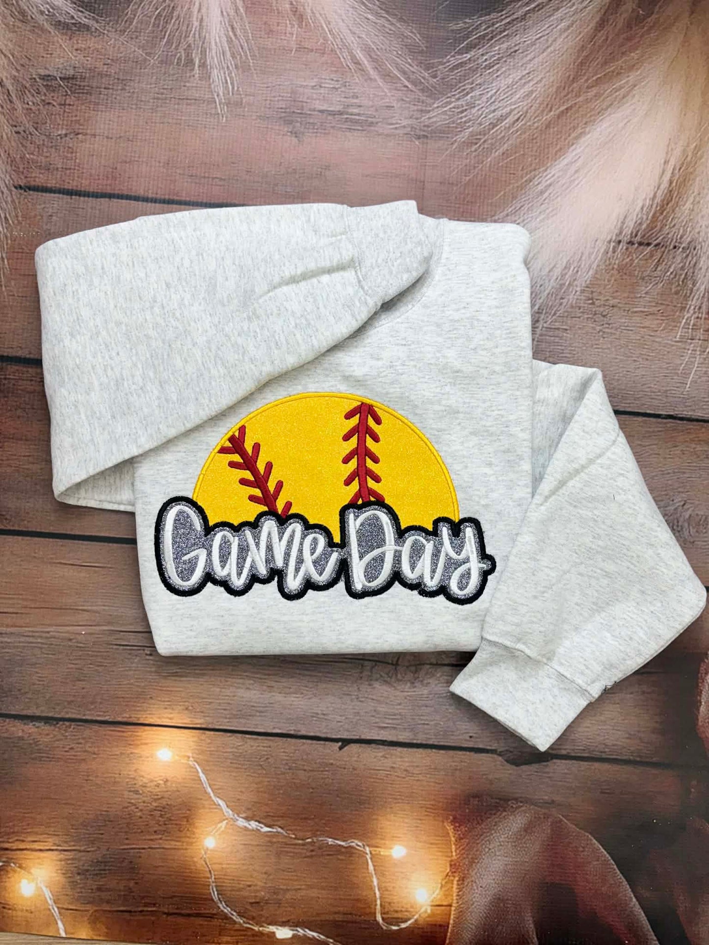 Glitter Game Day Embroidery