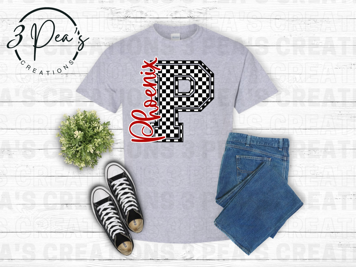 Phoenix Checkered Letter