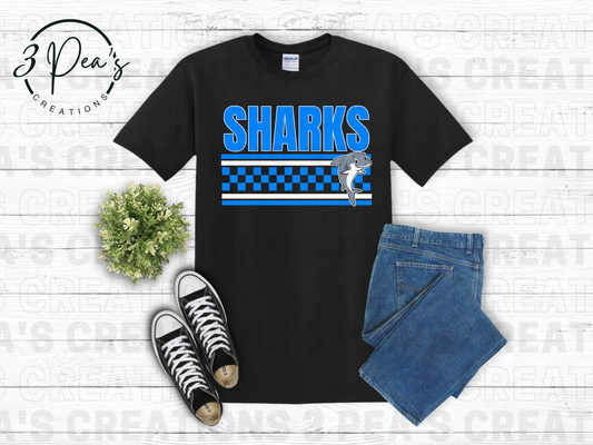 Sharks Mascot Checkered