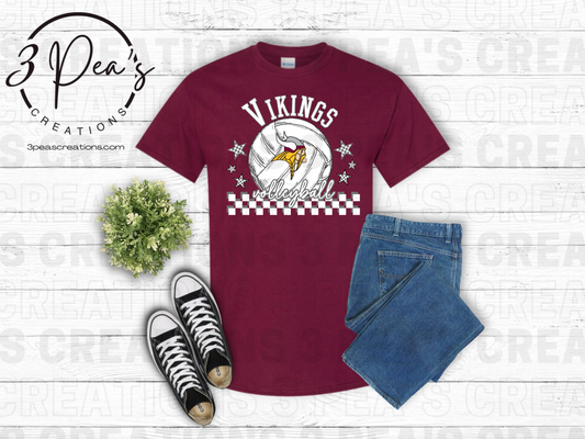 Vikings Volleyball Checkered