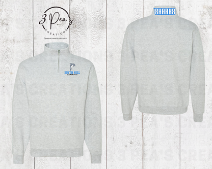 SH Sharks Embroidered 1/4 Zip Sweatshirt