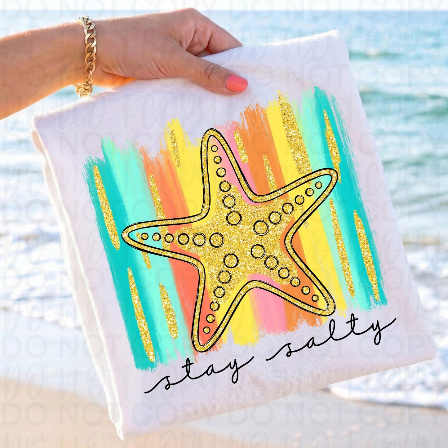 Stay Salty Faux Glitter