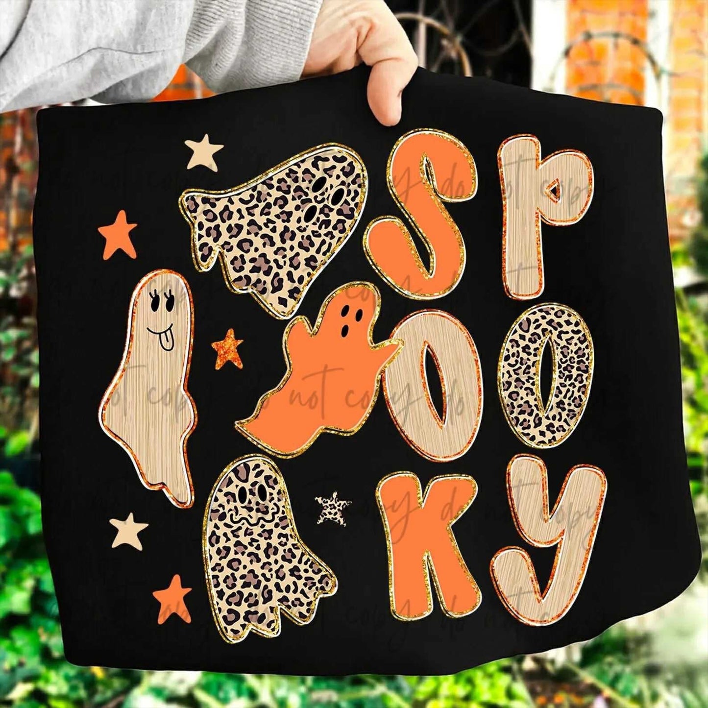 Gildan Softstyle Spooky Leopard Orange/Gold