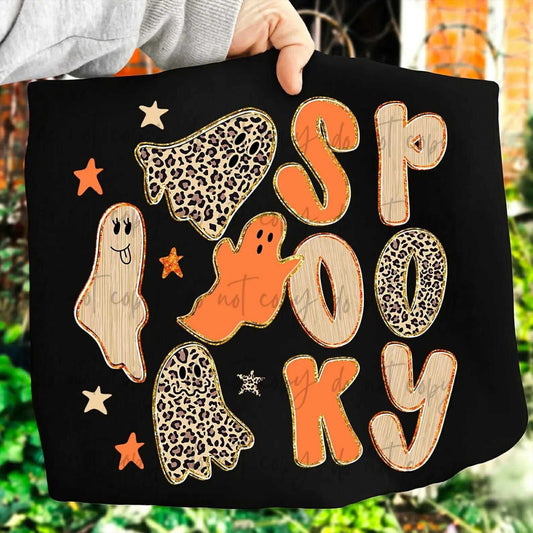 Gildan Softstyle Spooky Leopard Orange/Gold
