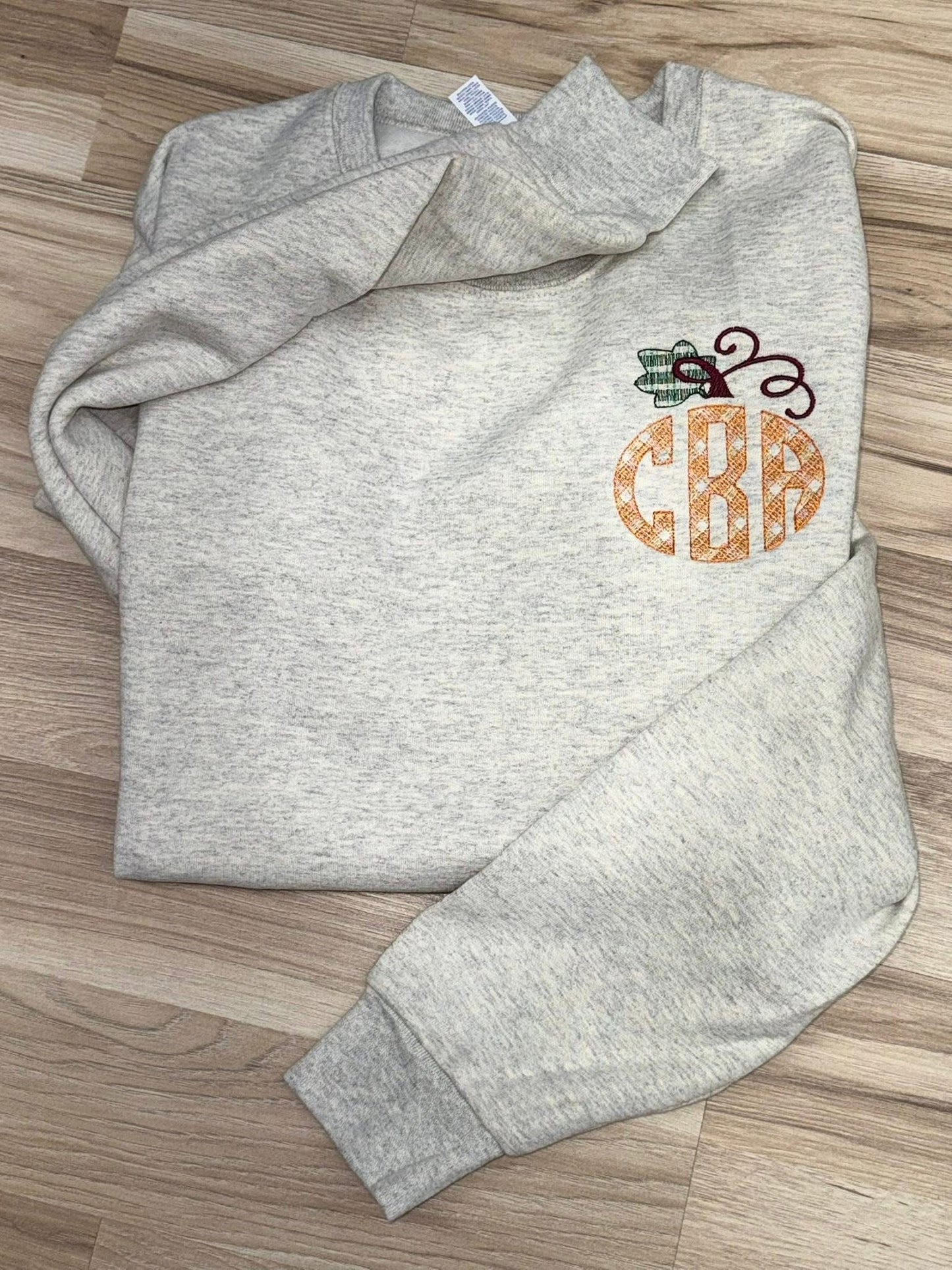 Embroidered Checkered Monogram Pumpkin