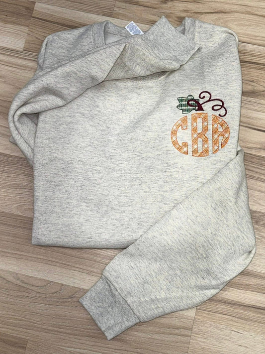 Embroidered Checkered Monogram Pumpkin