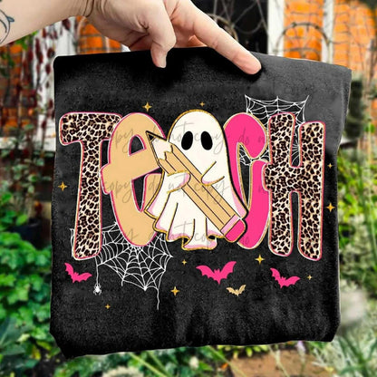 Teach Pink/Gold Leopard Halloween (SS)