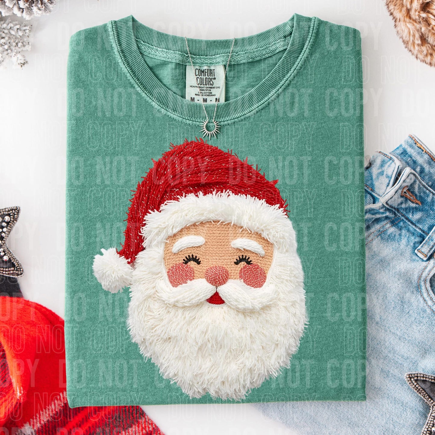 Faux Yarn Realistic Santa
