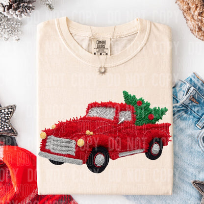 Faux Yarn Little Christmas Truck
