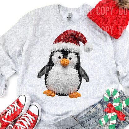 Faux Yarn Penguin