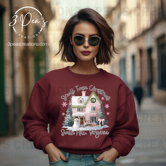 Custom Small Town Pink House Scene