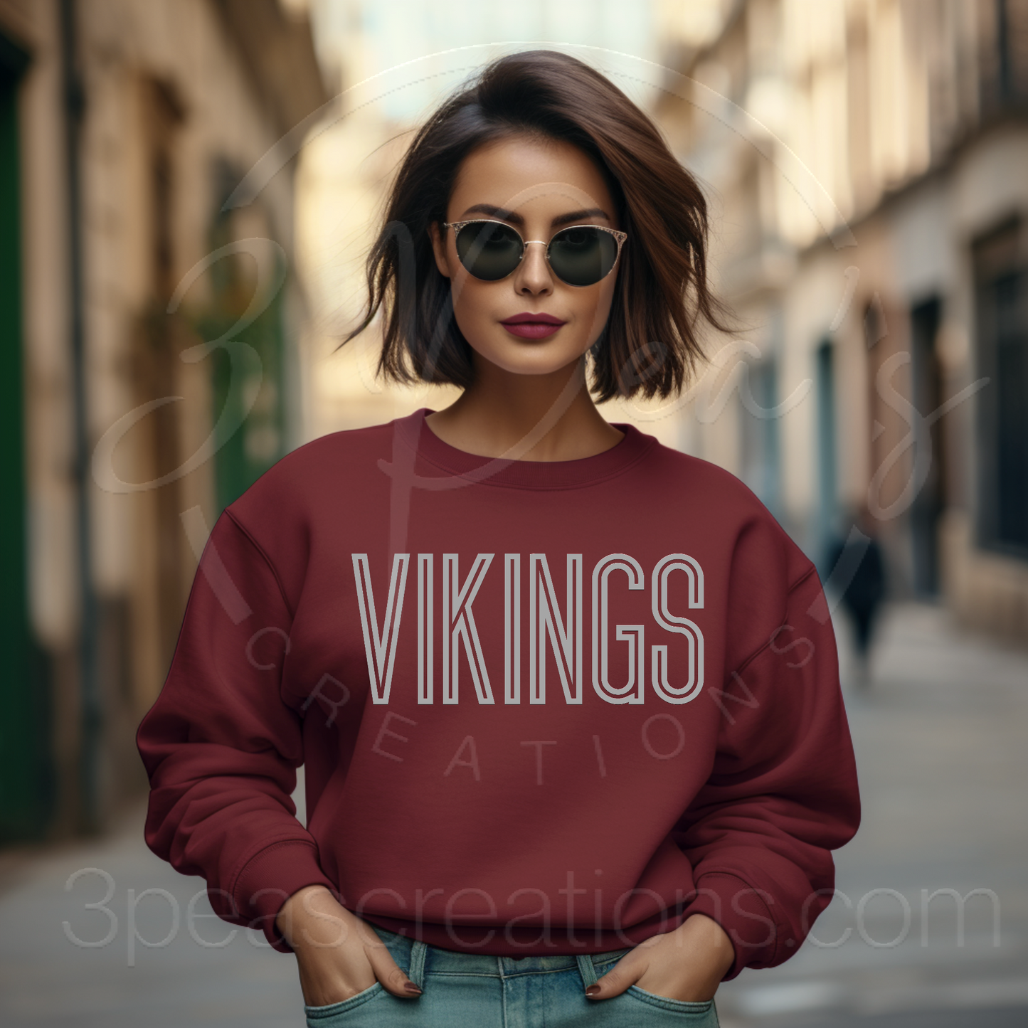 Vikings Stripe Text