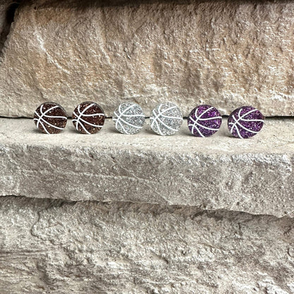 Glitter Basketball Studs