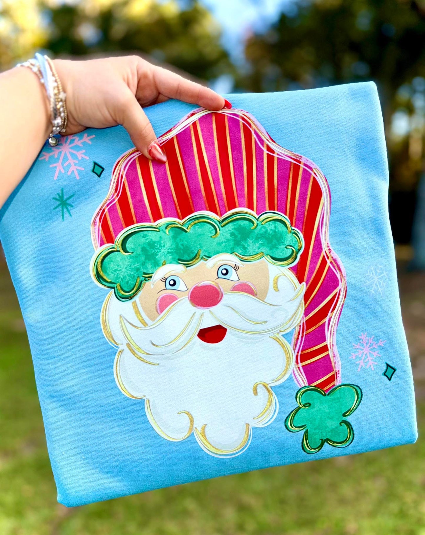 Santa Face Stripe Hat