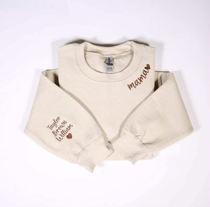 Embroidered Title Sweatshirt Neck with Sleeve
