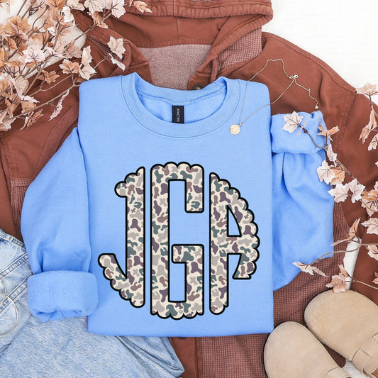 Retro Camo Monogram
