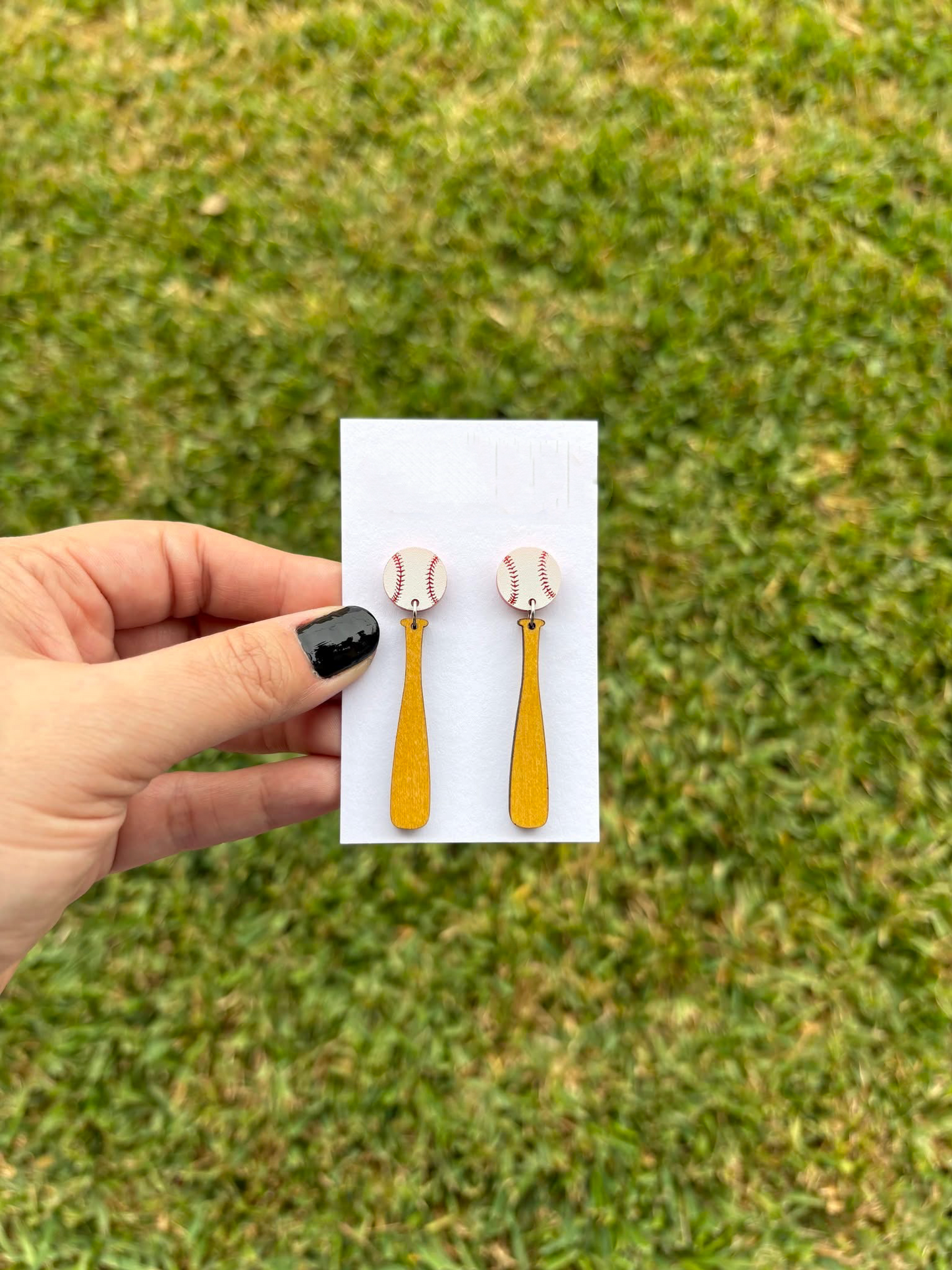 Baseball & Bat Stud Dangles