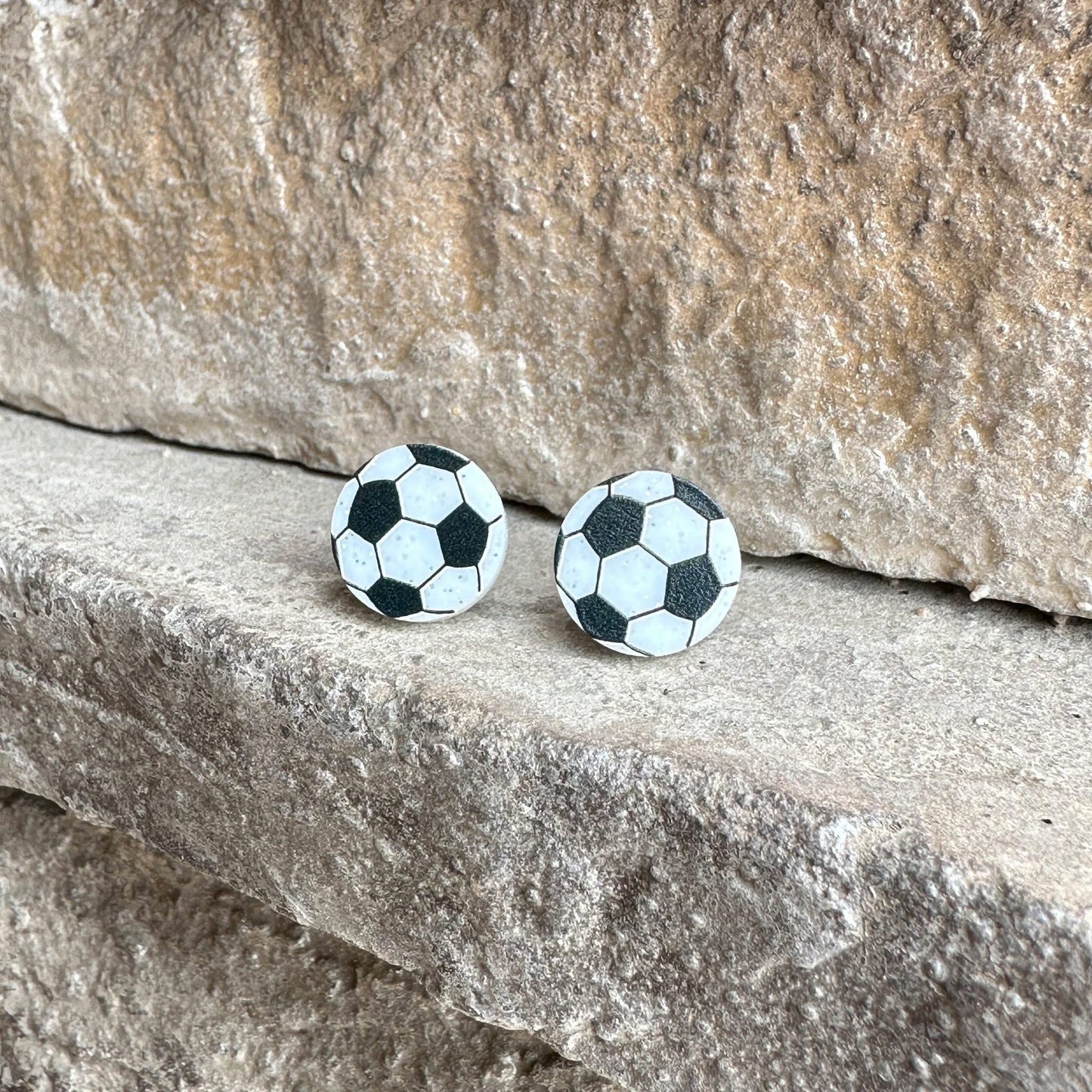 Glitter Soccer Ball Studs