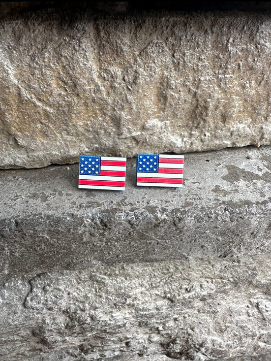 American Flag Studs