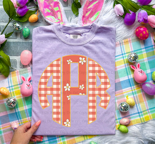 Floral & Plaid Monogram (OC)