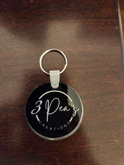 Monogram/Logo 2" Circle Keyring/Bag Tag