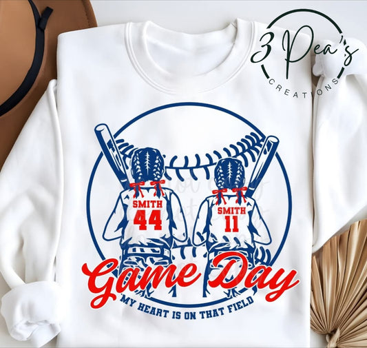 Custom Softball Sisters/Friends