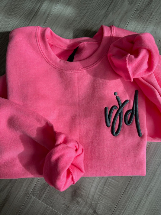 Puff Monogram Embriodery